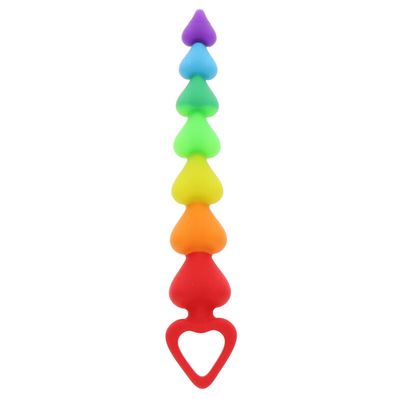 | ToyJoy Rainbow Heart Anal Beads
