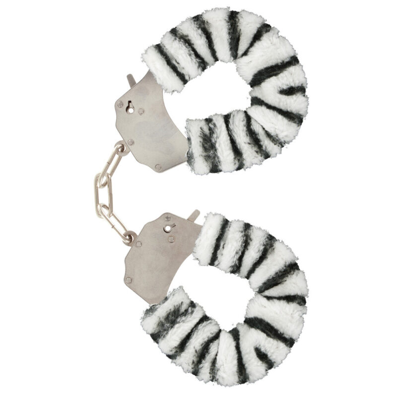 | ToyJoy Furry Fun Wrist Cuffs Zebra