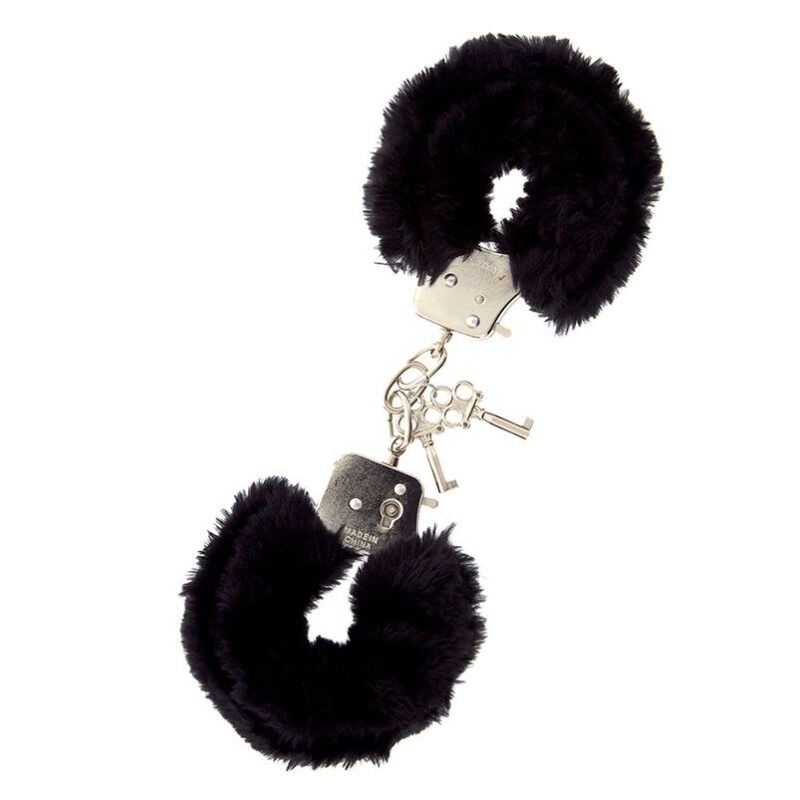 | Furry Metal Handcuffs Black