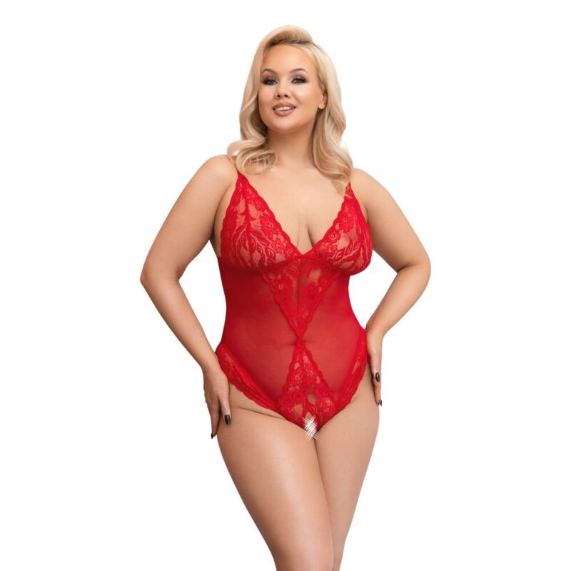 | Cottelli Curves Crotchless Body Red