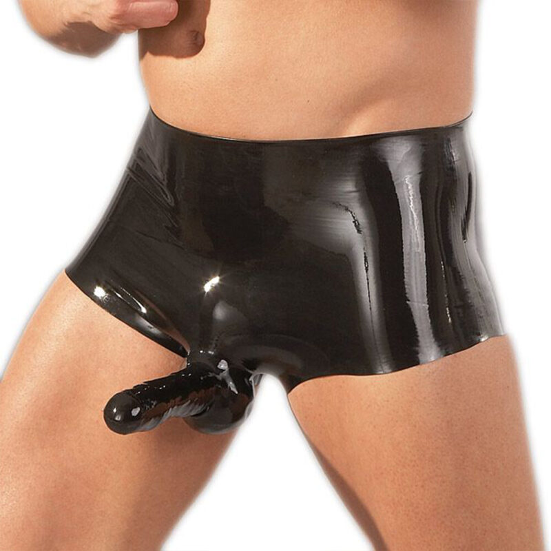 | LateX Boxers With Penis Sleeve Black