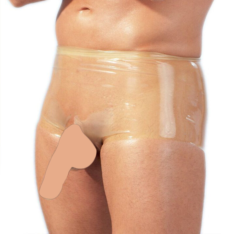 | LateX Boxers With Penis Sleeve Clear