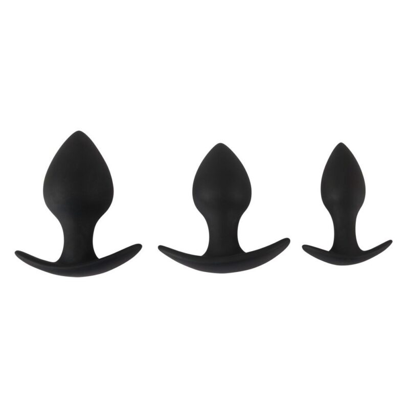 | Black Velvet Silicone Three Piece Anal Training Set