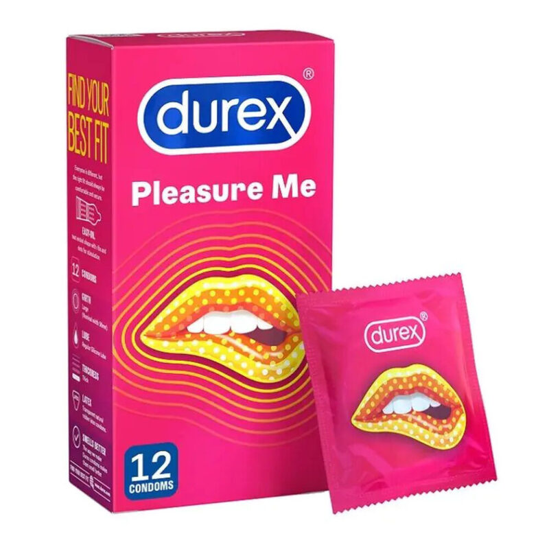 | Durex Pleasure Me Ribbed And Dotted Condoms 12 Pack