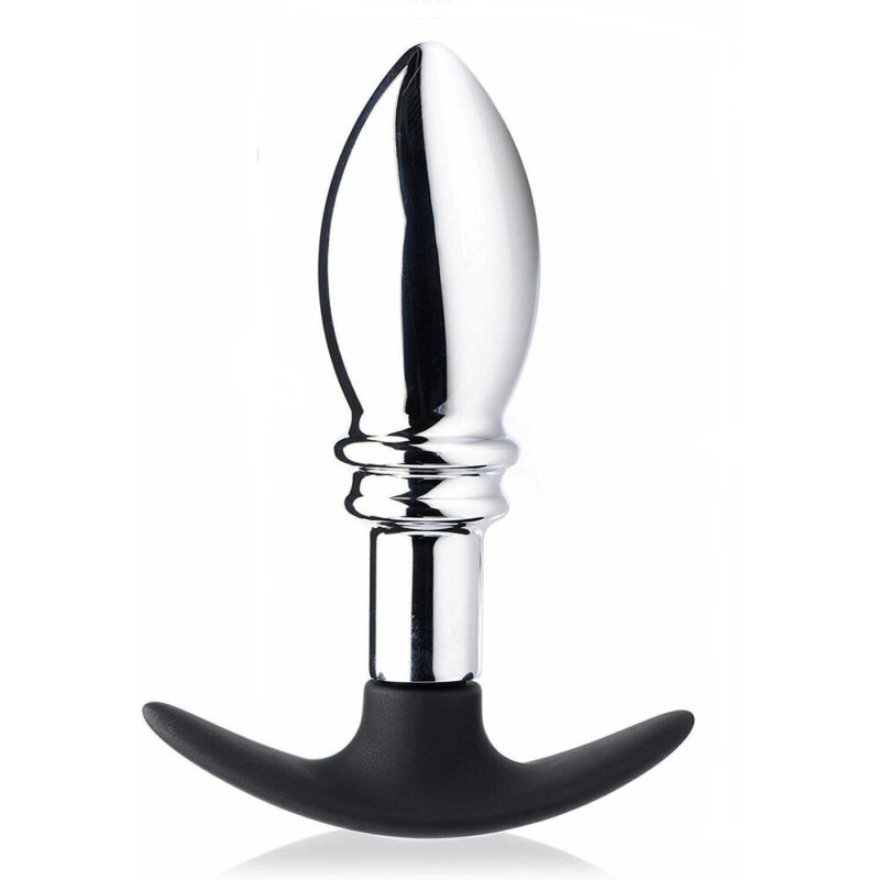 | Master Series Dark Stopper Metal And Silicone Anal Plug