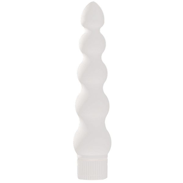 | White Nights 7 Inch Ribbed Anal Vibrator