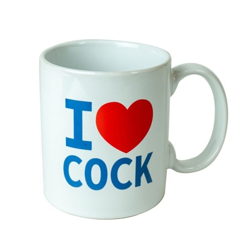 | White I Love Cock Mug