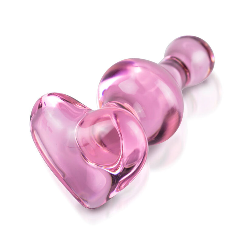 | Icicles No.75 Pink Heart Glass Butt Plug