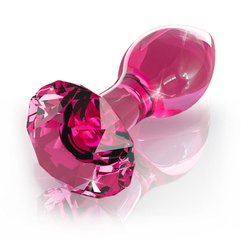 | Icicles No.79 Pink Crystal Glass Butt Plug