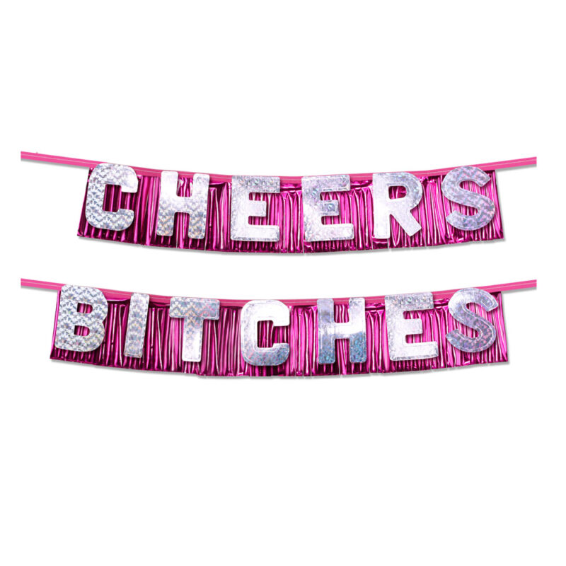 | Bachelorette Party Favors Cheers Bitches Party Banner