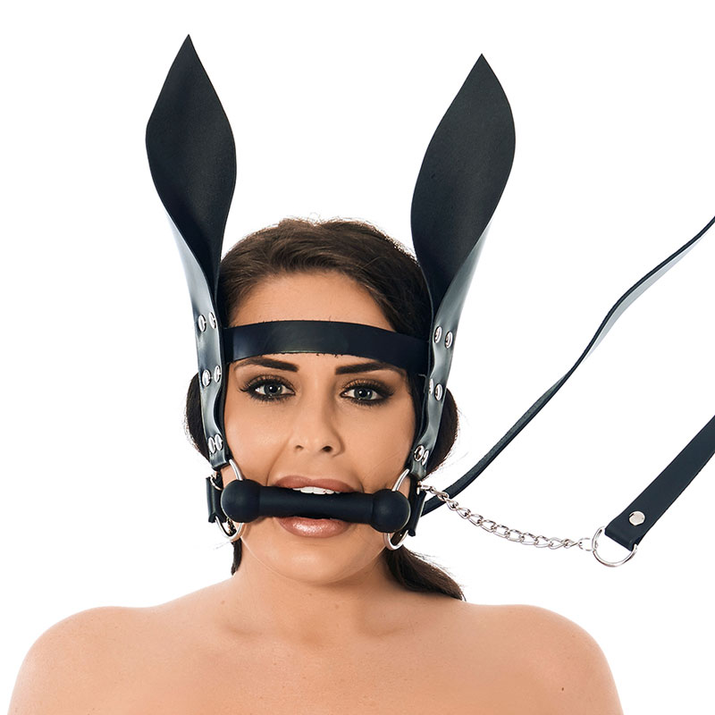 | Horsebit Mouth Gag With Reins And Ears