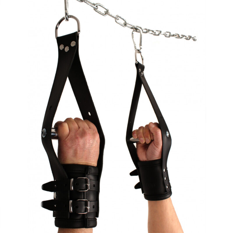 | The Red Deluxe Leather Suspension Handcuffs
