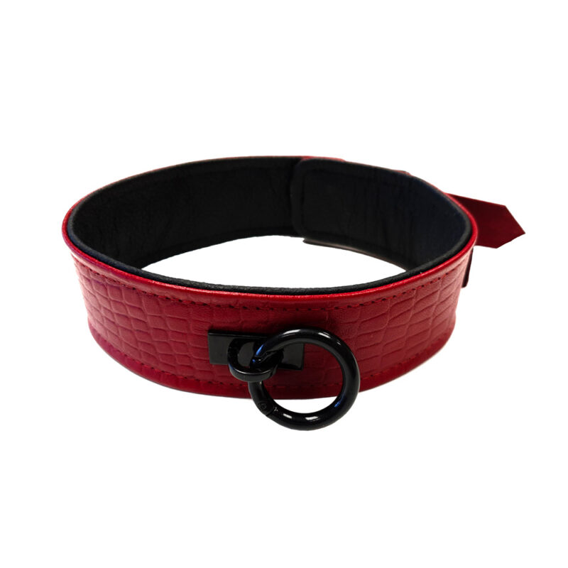 | Rouge Garments Leather Croc Print Collar