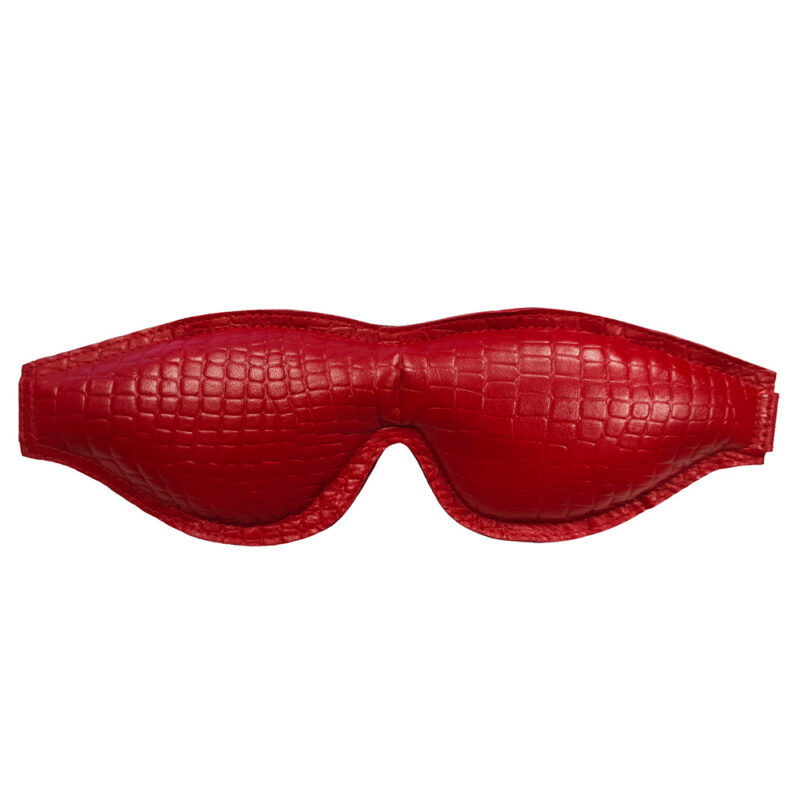 | Rouge Garments Leather Croc Print Padded Blindfold