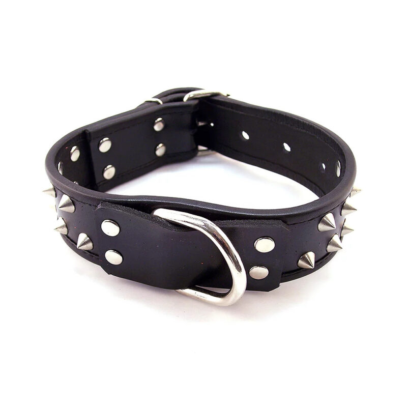 | Rouge Garments Black Leather Studded Collar