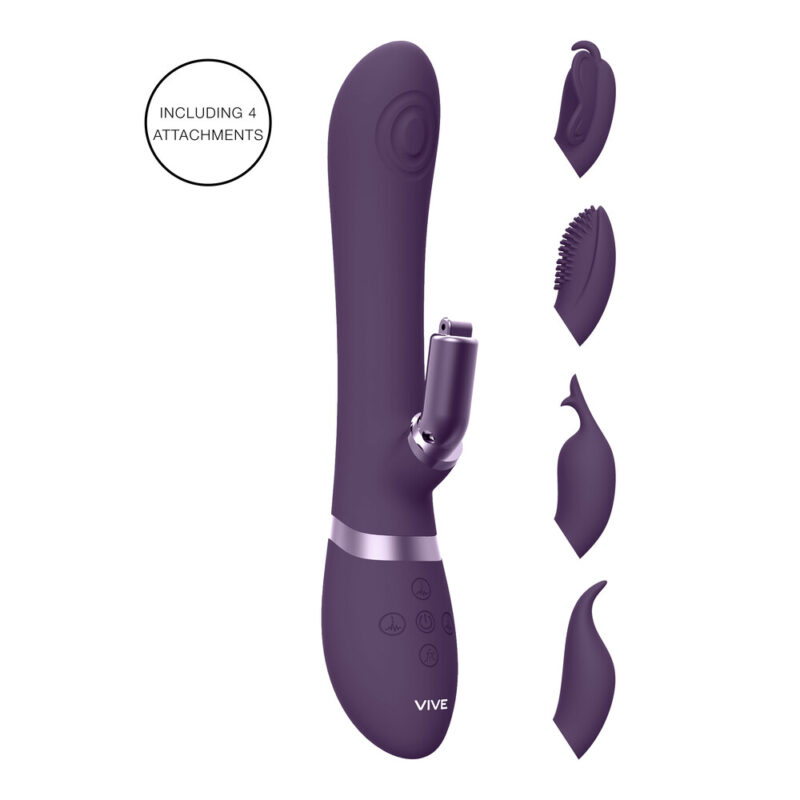 | Vive Etsu Interchangeable Rabbit Vibrator Purple