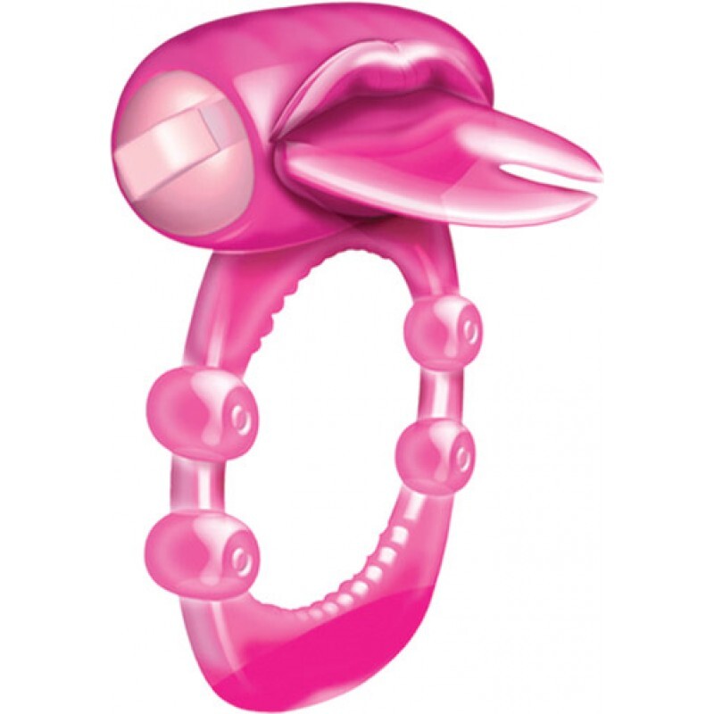 | Forked Tongue Vibrating Silicone Cock Ring