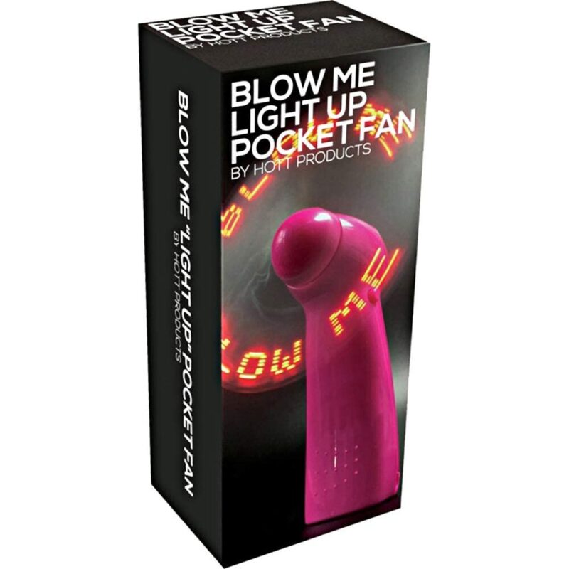 | Blow Me Light Up Pocket Fan Pink