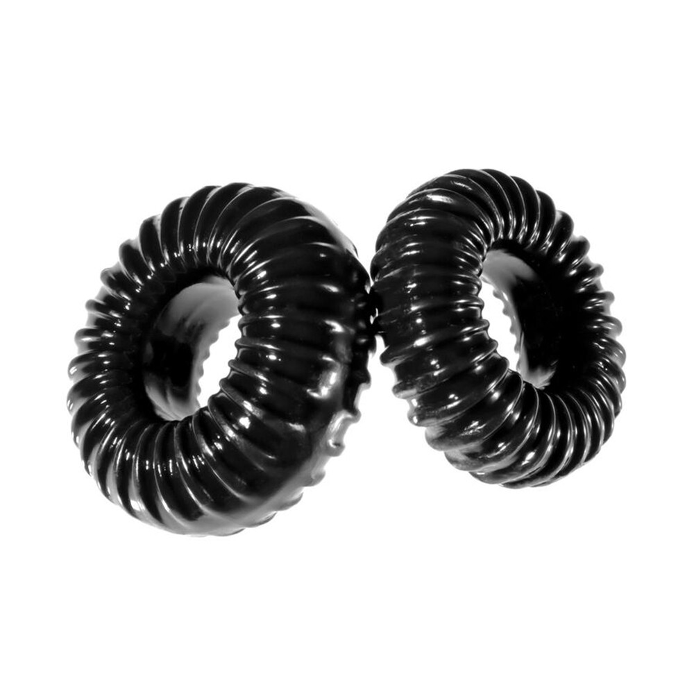 | Perfect Fit XPlay Gear Slim Ribbed Cock Rings 2 Pack