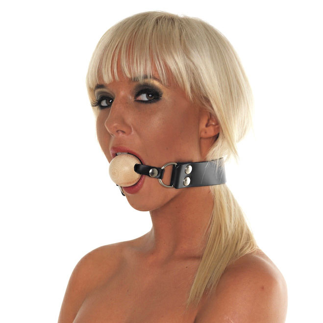 | Leather Gag With Wooden Ball